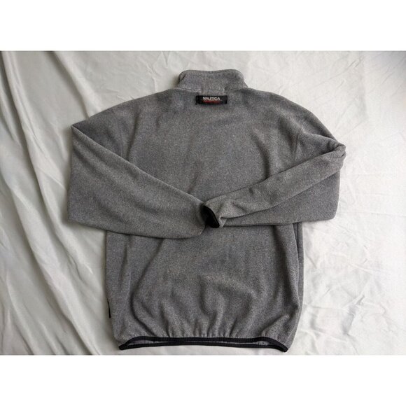 Vintage Nautica Competition Sweatshirt Gray Fleece 1/4 Zip Mock Mens Size XL - Picture 4 of 12